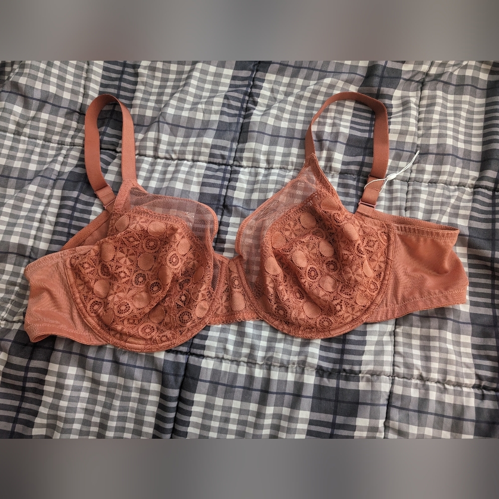 Lace, floral bra